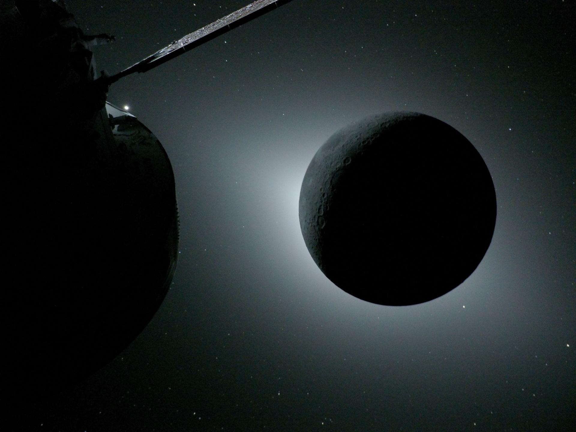 Earthset photographed during Artemis II