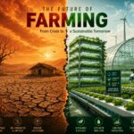 Illustration Image of impact of global warming to shift farming towards the modern farming technique.